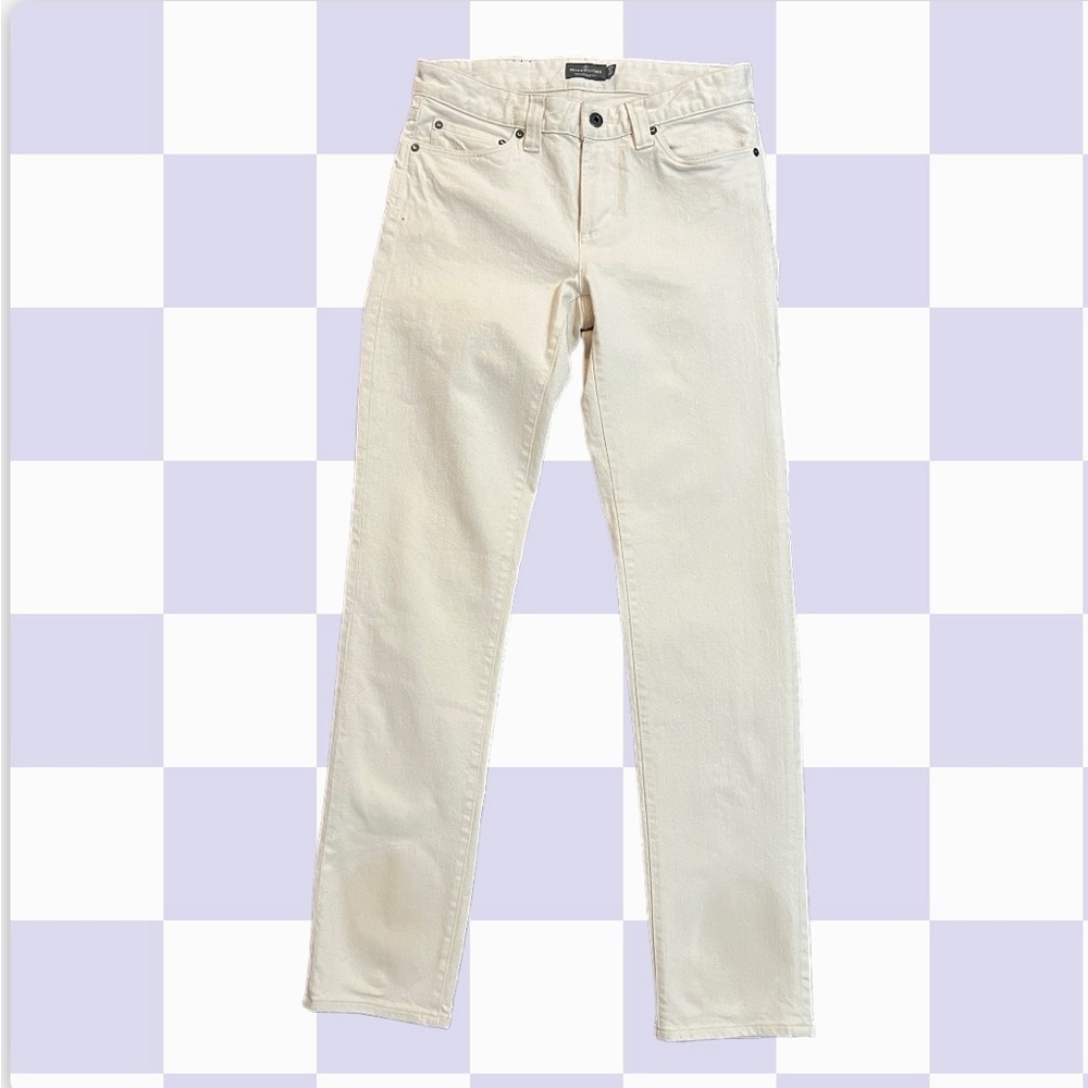 MEN’S L.L.BEAN SIGNATURE SLIM STRAIGHT FIT JEANS BEIGE SIZE 30X32